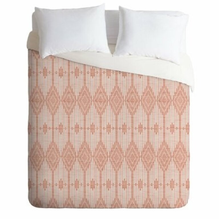 Heather Dutton West End Blush Duvet Cover Set Size: Queen, Color: Pink