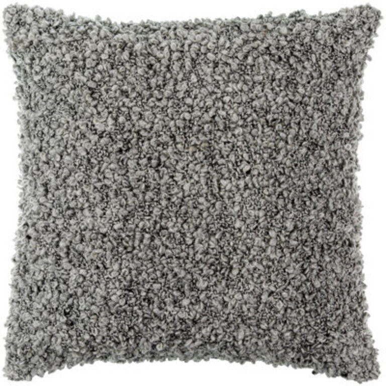 Anella Polyester Throw Square Pillow Cover Color: Gray, Size: 22"H x 22"W, Fill Material: Polyester/Polyfill