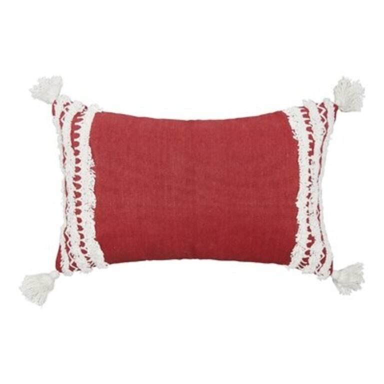 Balloran Cotton Lumbar Pillow Cover & Insert Color: Garnet