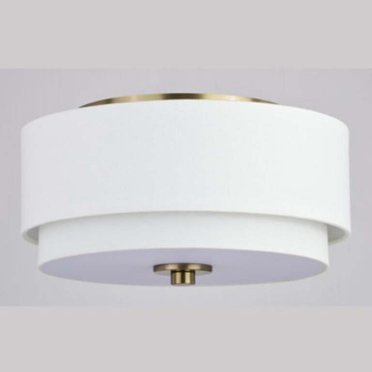 Leniece Fabric Flush Mount Fixture Finish: Matte Brass