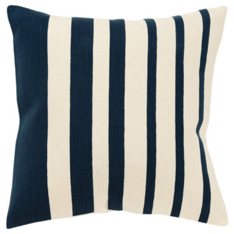 Karka Embroidered Throw Pillow Color: Navy/Natural