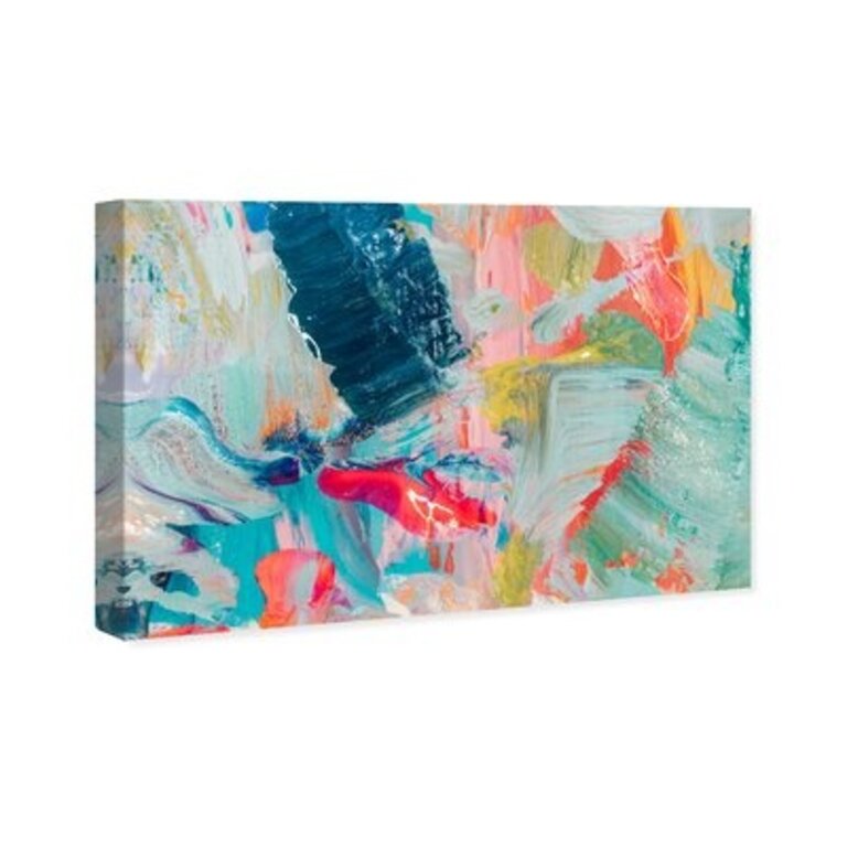 Abstract That Love Feeling - Graphic Art Print on Canvas Format: Wrapped Canvas, Size: 36" H x 54" W x 1.5" D