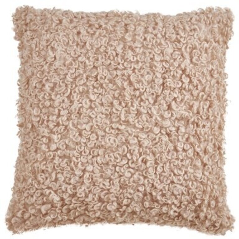 Heroux Faux Lamb Fur Pillow, Cover Only Color: Natural