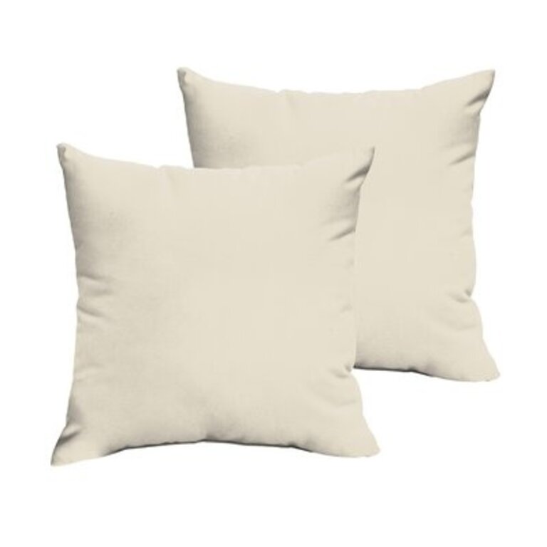 Parvati Outdoor Square Pillow Cover & Insert Size: 18" H x 18" W x 6" D, Color: Ivory