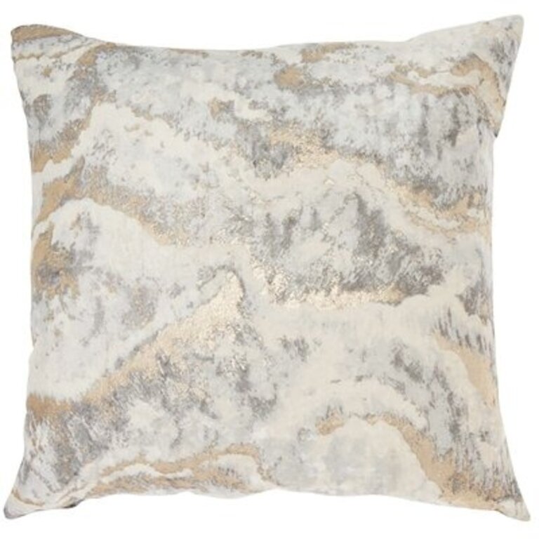 Alianna Metallic Square Pillow Cover & Insert Color: Light Gray