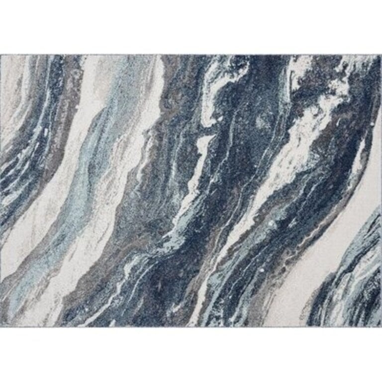 Alayaa Abstract Blue Area Rug Rug Size: Rectangle 4' x 5'