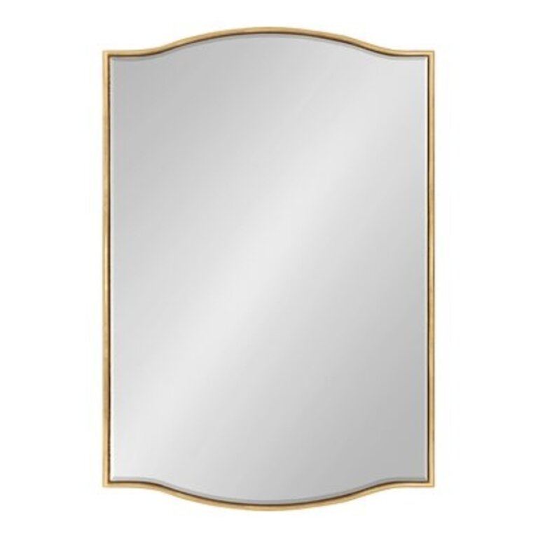 Meagan Beveled Accent Mirror Size: 30" x 20", Finish: Gold