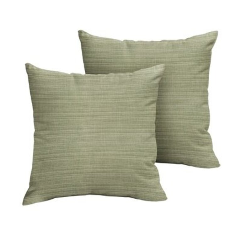 Diceman Sunbrella Textured Light Green/Ivory Indoor/Outdoor Throw Pillow Cover & Insert Color: Light Green/Ivory, Size: 18" x 18"