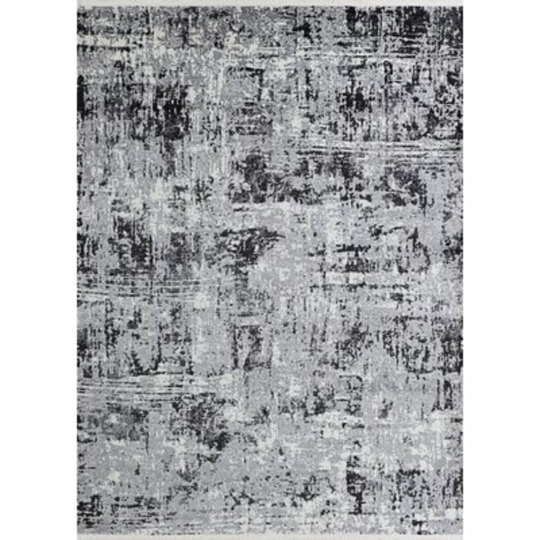 Kaileigha Abstract Gray/Black Area Rug Rug Size: Rectangle 9' x 13'