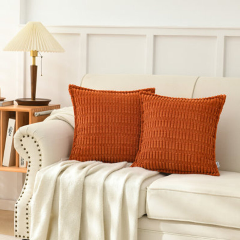 Bufard Polyester Throw Square Pillow Cover Color/Pattern: Burnt Orange, Size: 24"H x 24