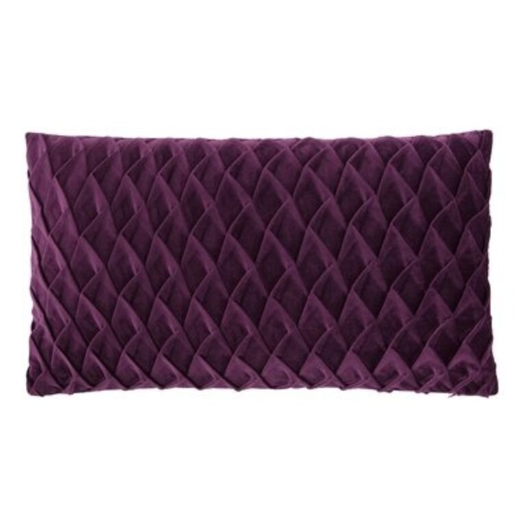 House of Hampton® Gem Textured Velvet Decorative Throw Pillow Cover Color: Plum