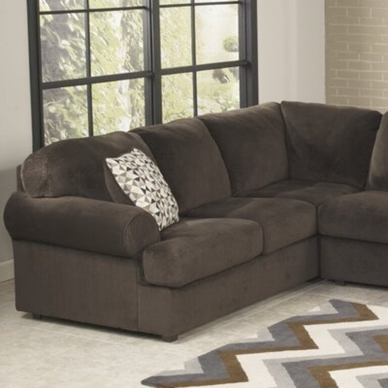 Sandwell 92" Wide Sofa Microfiber/Microsuede Sofa & Chaise Upholstery Color: Chocolate, Orientation: Left Hand Facing