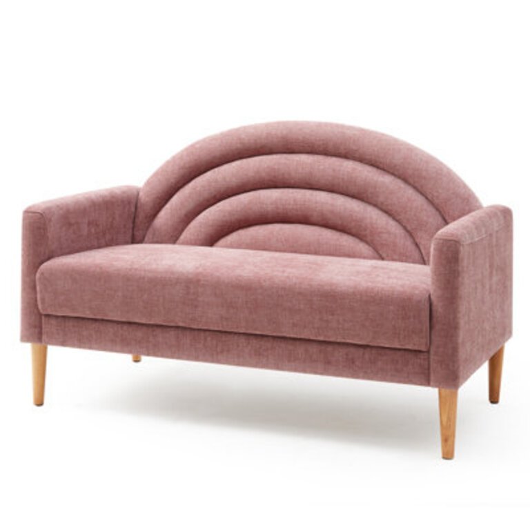 Michala Upholstered Loveseat Fabric: Pink Polyester, Size: 31.5" H x 49.6" W x 30.7" D