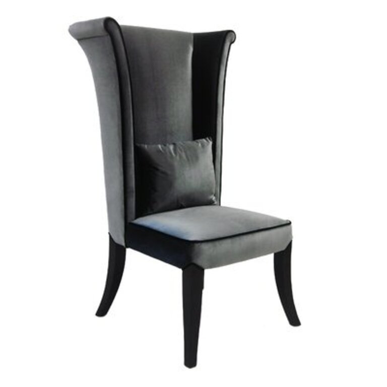 Vanwingerden 78.74Cm Wide Velvet Wingback Chair Fabric: Gray Velvet