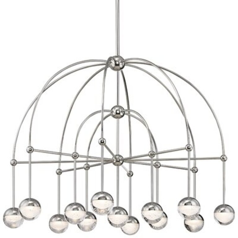 Brubaker 13 - Light Unique / Statement Classic / Traditional Chandelier Finish: Polished Nickel