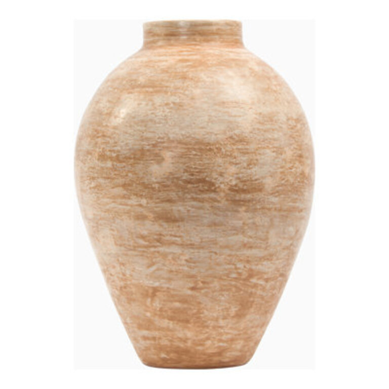 Arista Beige Stoneware Table Vase Size: 16" H x 11" W x 11" D