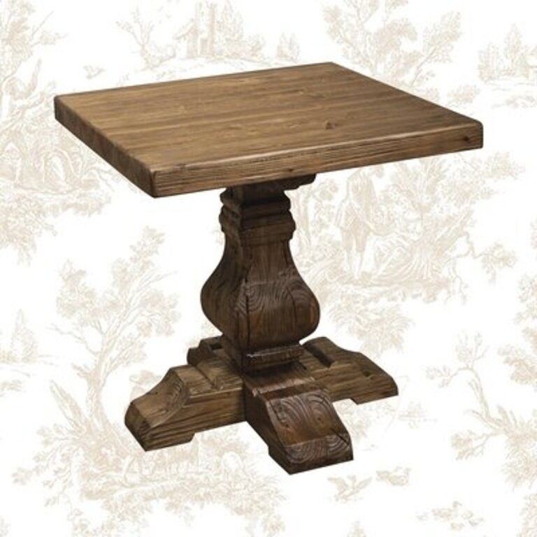 Aylin Solid Wood Pedestal End Table