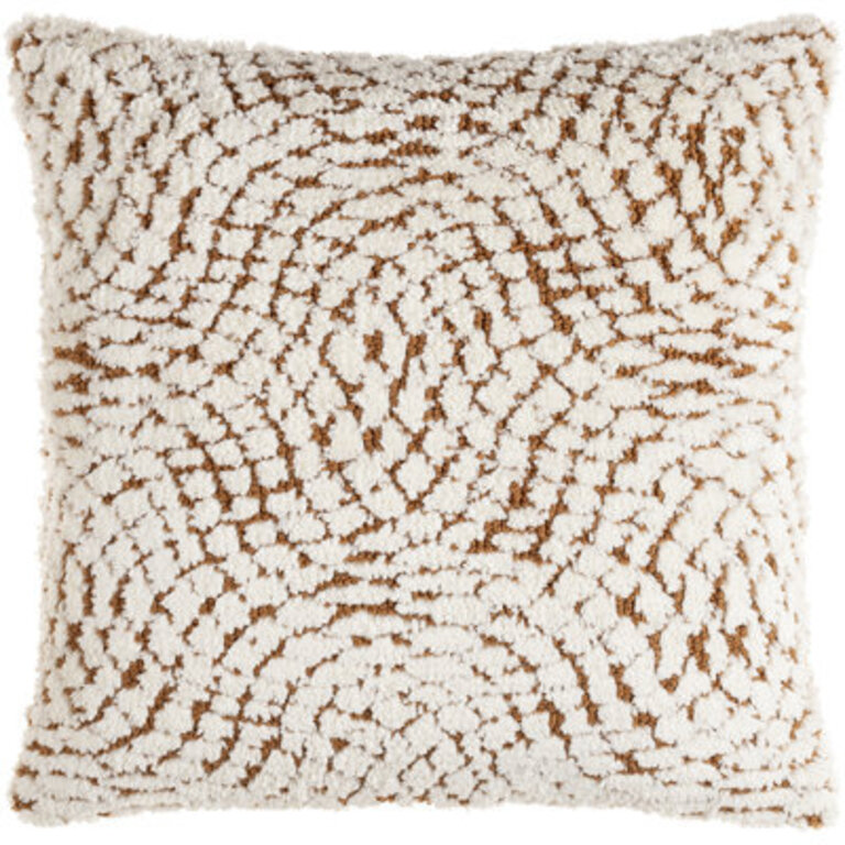 Damascus Square 100% Cotton Pillow Cover & Insert Size: 20" x 20", Fill Material: Poly Fill