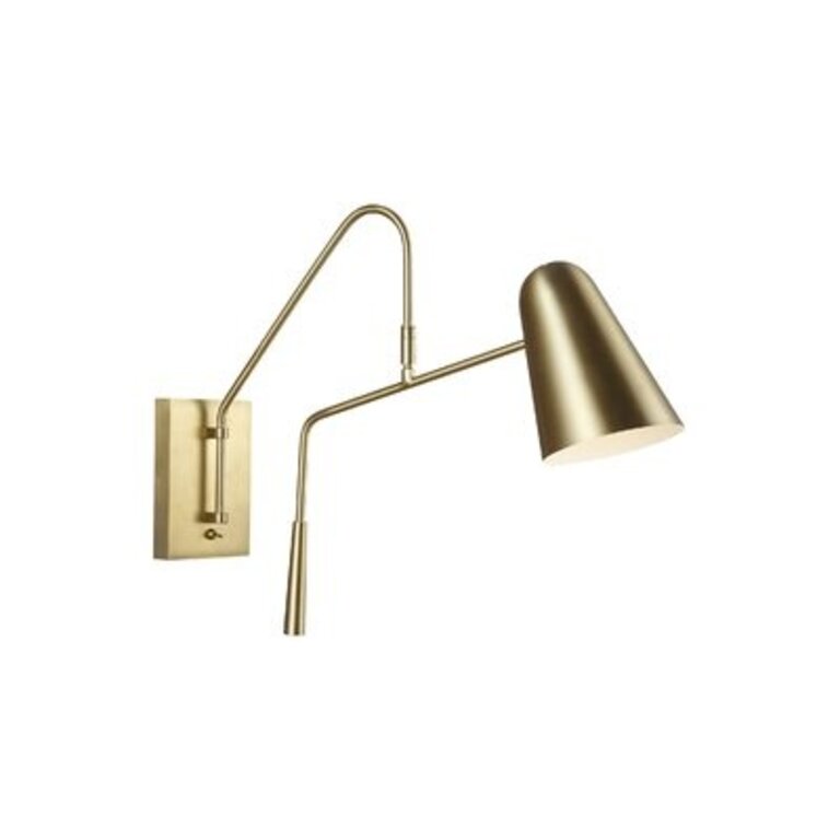 Tedder 1 - Light Swing Arm Finish: Burnished Brass