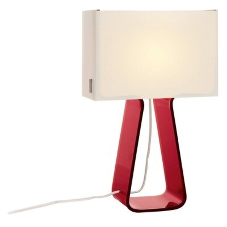 Tube Top 14" Table Lamp Base Color: Red