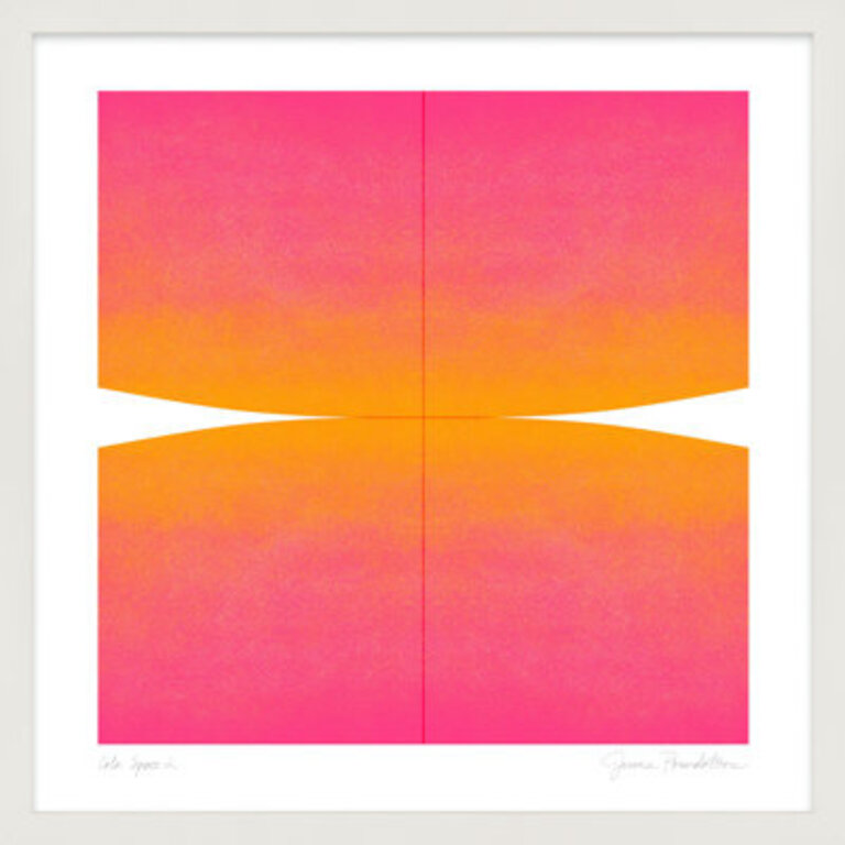 Color Space 2 By Jessica Poundstone - Framed Wall Art Format: White Framed, Size: 24" W x 24" H