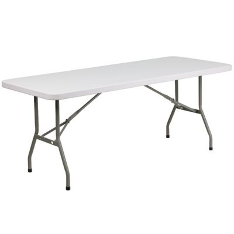 Plastic Folding Training Table with Granite White Surface Size: 29" H x 72" L x 30" W