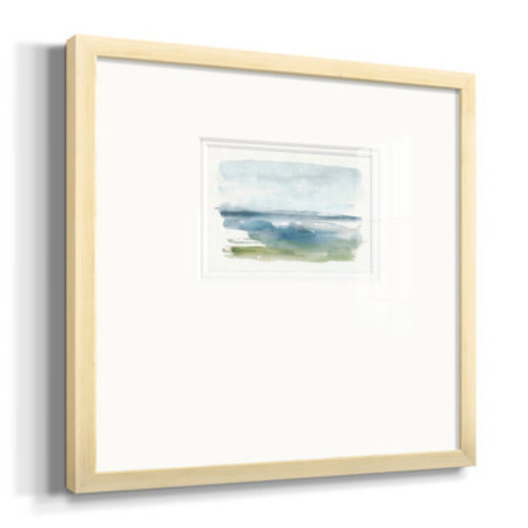 Coastline Splash Ivpremium Framed Print Size: 17" H x 17" W x 1.25" D