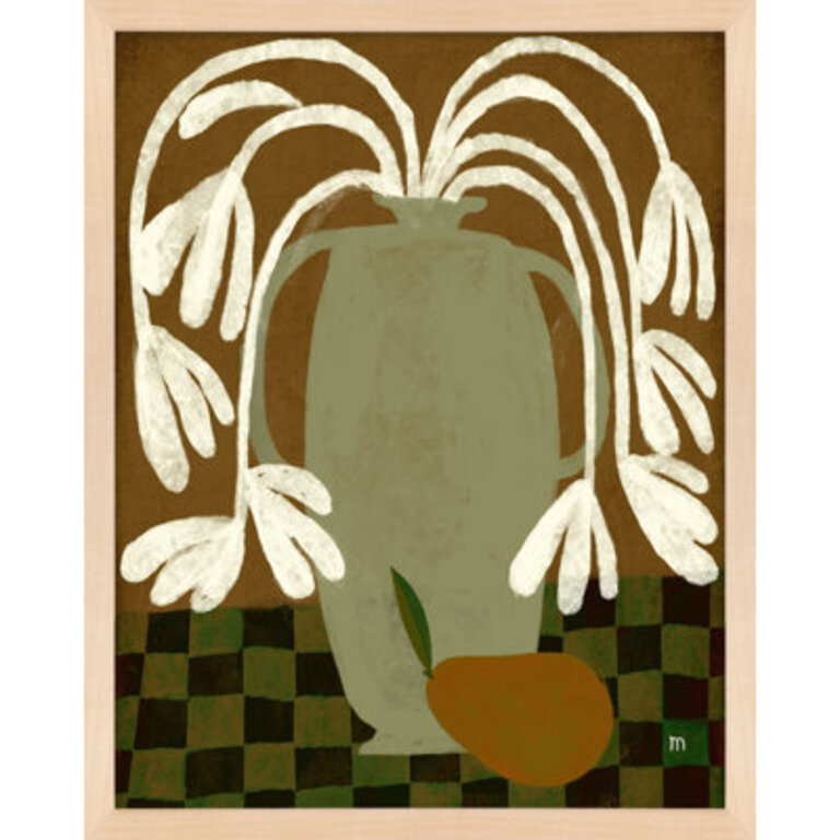 Pear By Studiom - Framed Wall Art Format: Maple, Size: 20" H x 16" W x 1.25" D