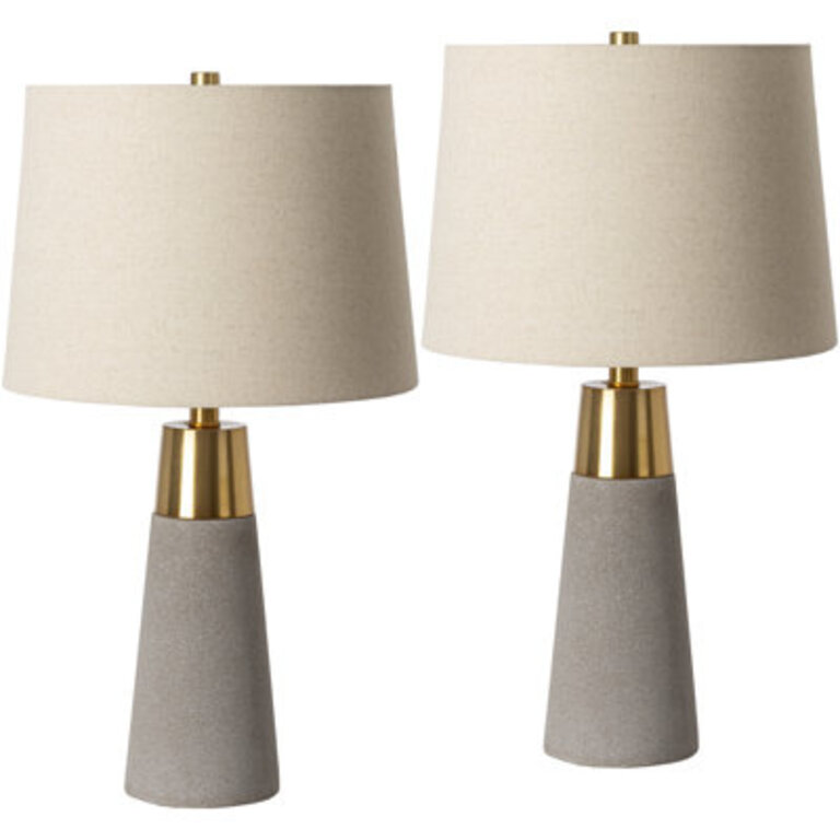 Pepperell 25" Table Lamp Base Color: Gray