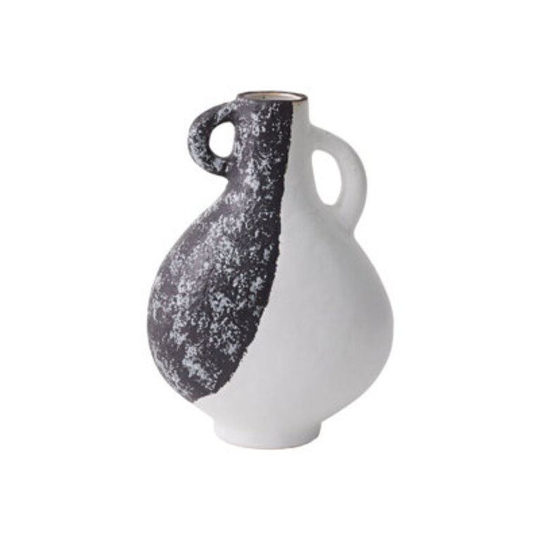 Scottie Black/White 10.5" Ceramic Table Vase