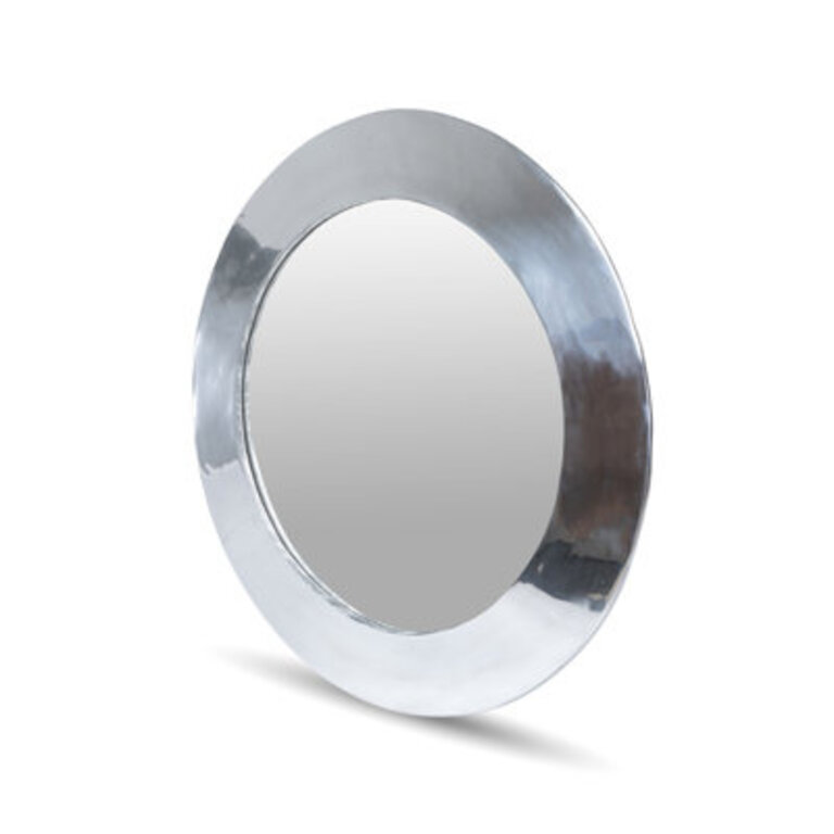 Round Pewter Wall Mirror