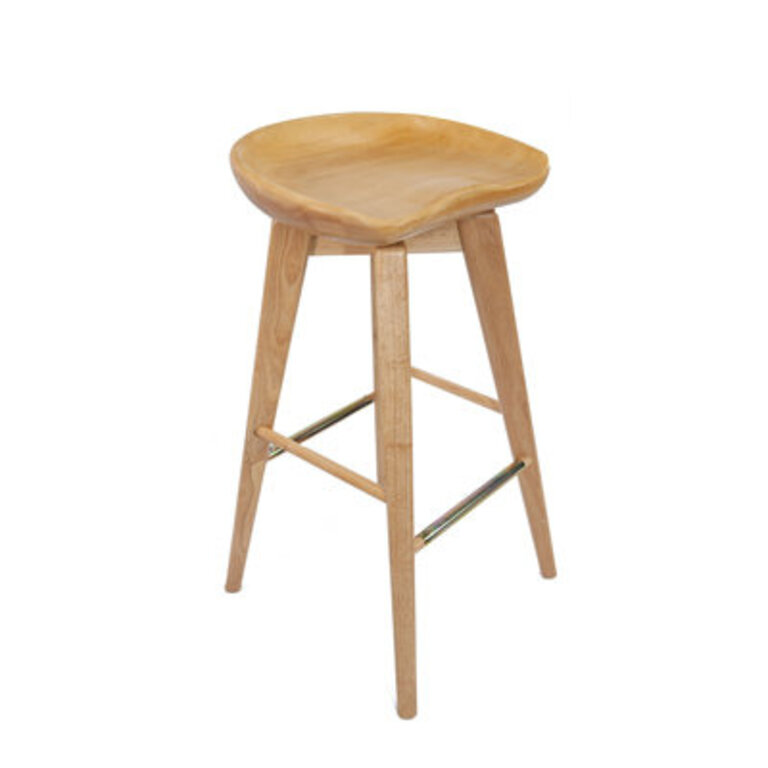 Basnti Swivel Solid Wood 24'' Counter Stool Seat Height: Counter Stool (24" Seat Height), Color: Natural