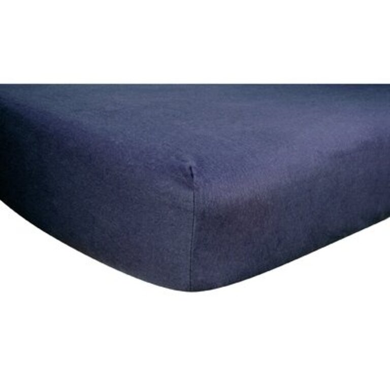 Flannel Fitted Crib Sheet Color: Navy