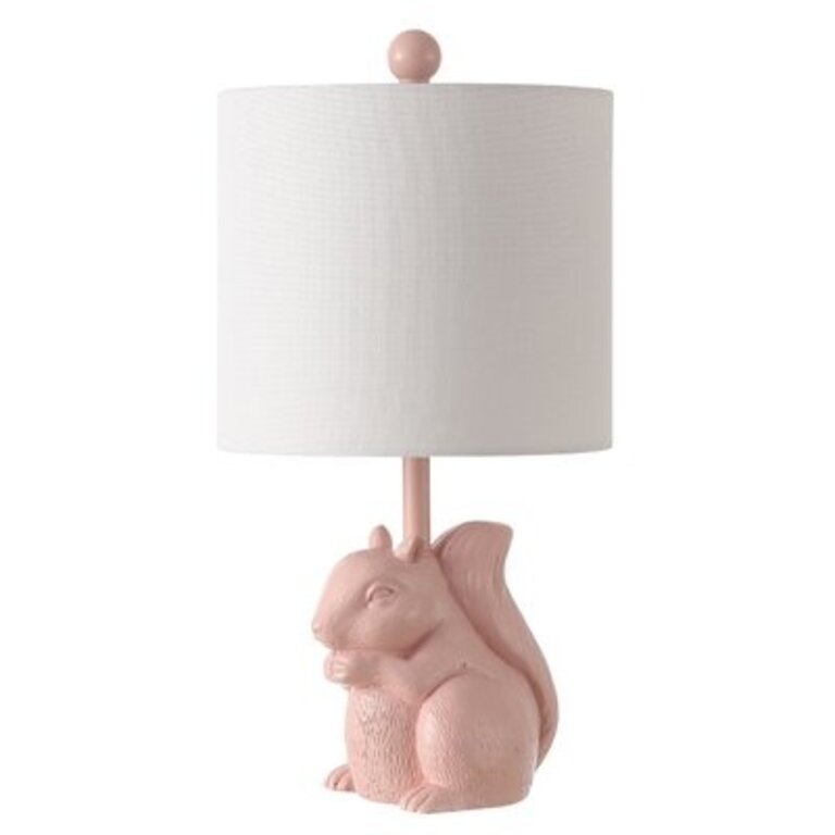 Edmund Squirrel 18" Table Lamp Base Color: Pink