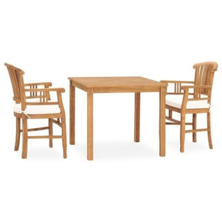 Square  33.46" Long Teak Dining