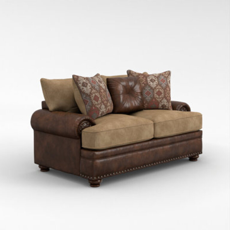 73" Recessed Arm Loveseat with Reversible Cushions