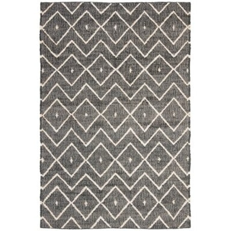 Furman Kilim Geometric Hand-Loomed Natural/Charcoal Area Rug Rug Size: Rectangle 5' x 8'