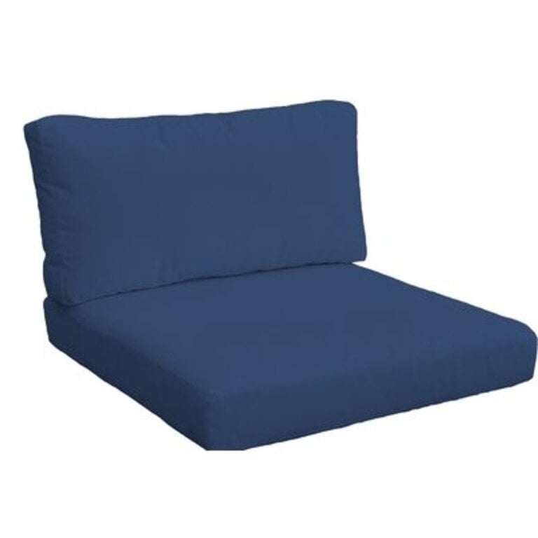 Outdoor Armless Sectional Sofa Chair Cushion Covers Fabric: Navy Performance