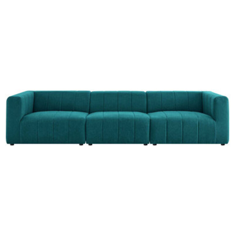 Bartlett Upholstered Fabric Upholstered Fabric Loveseat by Modway Fabric: Teal Plainweave