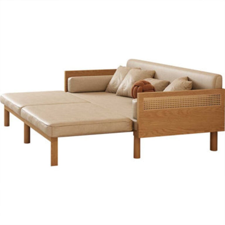 Japanese 82.67'' Square Arm Sofa Bed