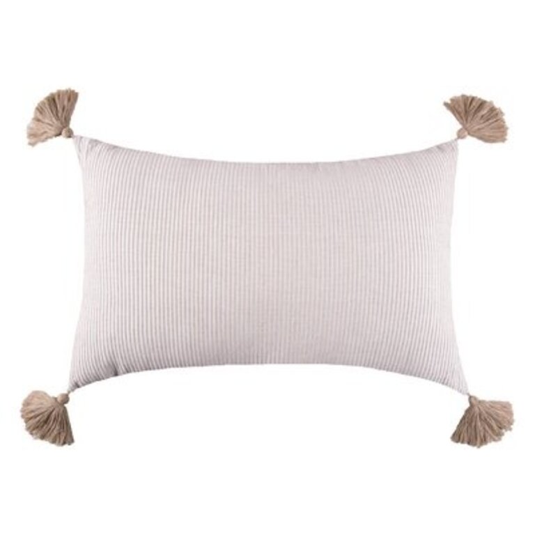 Fairlee Cotton Striped Lumbar Pillow Color: Brown