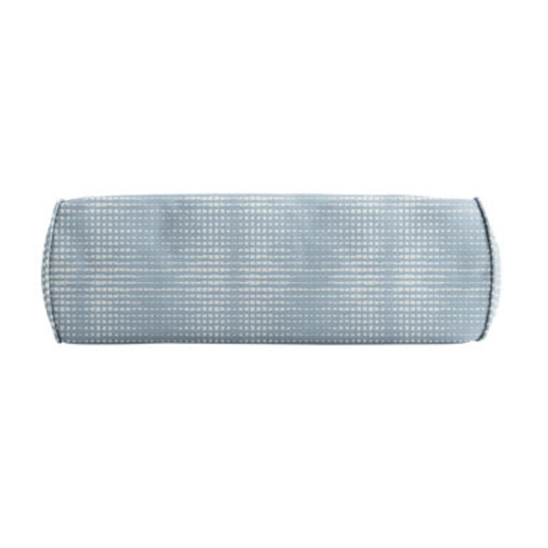 Outdura 2022 Acrylic Bolster Indoor/Outdoor Pillow Cover & Insert Color: Moonbeam Sky, Size: 6" x 20"