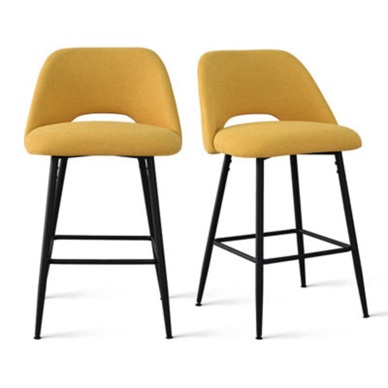 Jayden Counter & Bar Stool Upholstery: Yellow, Seat Height: Counter Stool (26.5” Seat Height)