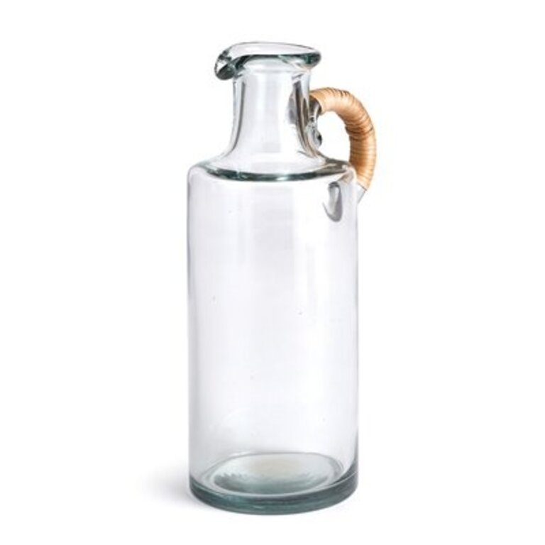 Quebec Brown/Clear 10" Glass Decorative Bottles