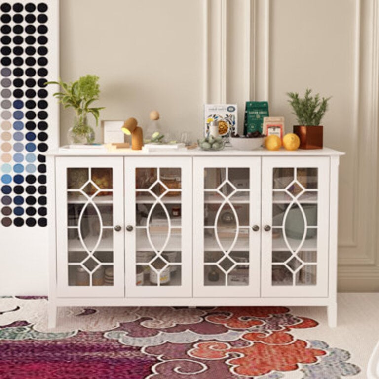 Destefana Iron 1 - Door Accent Cabinet Color: White