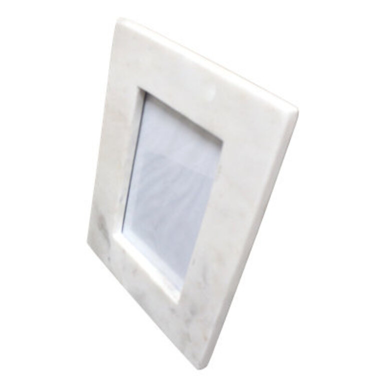 Fair Single Picture Frame Color: White Marble, Size: 4" x 6"