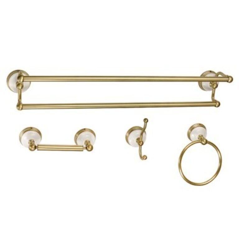 Victorian Bathroom Hardware Set Finish: Brushed Brass