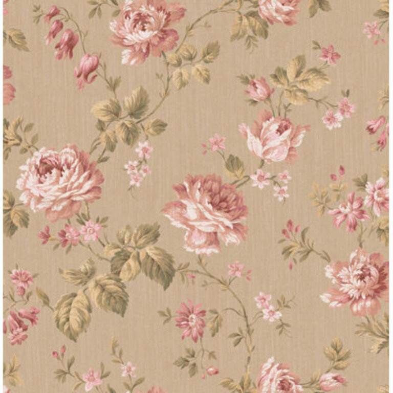 Hinda 33' L x 20.5" W Wallpaper Roll Color: Chestnut/Carnation Pink