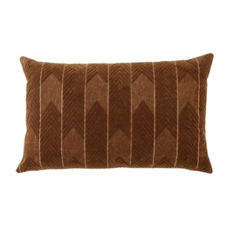 Floretta Rectangular Cotton Pillow Cover & Insert Color: Brown, Fill Material: Polyester