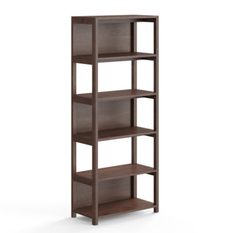 Versa 77'' H x 31.5'' W Solid Wood Standard Bookcase Color: Walnut